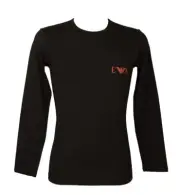 EMPORIO ARMANI men's t-shirt long sleeve crew neck shirt with side logo article