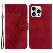 For iPhone 16 Pro Max Case 7-Shaped Pattern Leather Shockproof Phone Cover