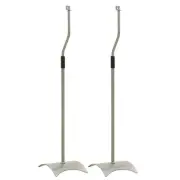 Adjustable Universal Speaker Stand Silver Pair for Home Studio or Stage Use