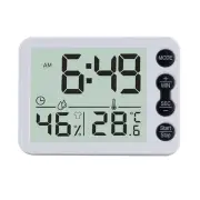 Mini Digital LCD Desk Top Calendar Temperature Alarm Clock Travel Snooze Clock