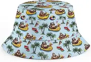 GWOWLWF Bucket Hat Unisex Print Cute Funny Fisherman Sun Hats Outdoor Golf Beach Hats for Men Women