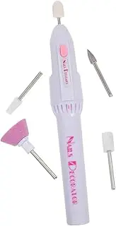 HONMEET 1 Set Portable Nail Drill Nail Kit Nail Clippers Electric Nail for Cleaning Nails Nail Care Kit Nail Art Kit Nail File Nail Pusher Nails Kit Portable Manicure White