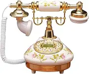 Vintage Telephone, Push Button Telephone, Rotary Dial, Decoration, European Style, Blue Screen, Clear Sound, Retro Landline Phone