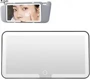 Car Light Up Mirror - Car Vanity Mirror with 3 Light Modes & 70 LEDs,Dimmable Automotive Touch Control Looking-Glass for Women Girl
