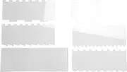 HUIDYSM 6 Pieces Clear Acrylic Icing Frosting Buttercream Cake Smoother Scraper Contour Comb Cake Edge Smoother Tool