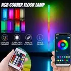 40IN RGB LED Corner Floor Lamp RGBCW Floor Light Smart App RF Remote Dream Color