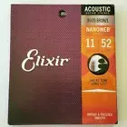 Elixir Nanoweb 80/20 Bronze Custom Light Acoustic Guitar Strings 11027 - 3 Pack