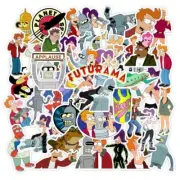 Futurama Cartoon Themed Set of 50 Assorted Stickers Decal Set