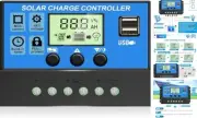 [Upgraded] Solar Charge Controller, 12V/ 24V Solar Panel Regulator with 30A