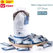 50Pcs Disposable Compressed Towel Tablets Mini Travel Wet Wipe Restaurant Cafe
