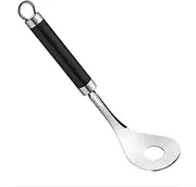 Non-Stick Meatball Spoon Ice Cream Melon Baller Scoop Kitchen Tools,Stainless Steel Scoop Spoon Tool for Squeezing Fish Balls Croquettes Digging Spoon(Color:Black,Size:252x61mm)