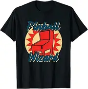 VidiAmazing Pinball Gamer Vintage Retro Pinball Wizard ds1074 T-Shirt