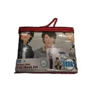 JONAS Brothers FULL Sheet Set NEW JOE NICK KEVIN Fitted Flat Pillow Case Cotton