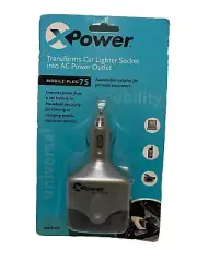 XPower Pocket Power Inverter, 60 Watt Car Adapter DC To AC New Sealed