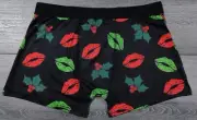 Christmas Boxer Brief Mens X-Large 40-42 Mistletoe Kisses Underwear Xmas Gift