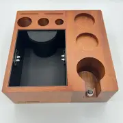PUSEE Espresso Knock Box & Tamping Station - Walnut