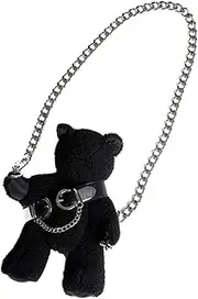 [NOLITOY] Small Plush Bear Shoulder Bag Cute Cartoon Bag for Unique Style Comfortable Touch present for Durable Plush Material