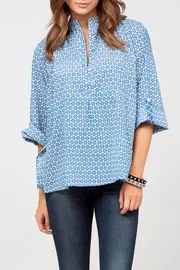 Kris Flower Cotton Top--FIR-S14-25-F
