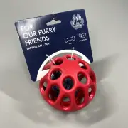 NEW Gap Red Blue Rubber Denim Lattice Ball Fetch Dog Toy jean
