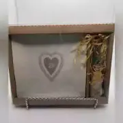 Demdaco Hearts Flowers Plate with Spreader Set