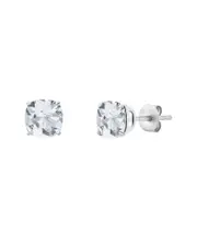 MaxColor Silver 4.50 ct. tw. Lab-Grown White Sapphire Studs