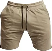 [JEShifangjiusu] Men's Bare Sports Shorts Casual Five-Point Sports Shorts Comfortable Running and Fitness Solid Color Shorts
