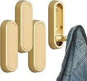 dzqad Foldable Wall Hooks - Wall Mounted Folding Coat Racks, Set of 4 Modern Organisers for Towels, Clothes, Hats, Hallways, Garages