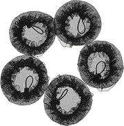 Ipetboom 5Pcs Elastic Mesh Hair Nets for Bun Drawstring Ballet Hair Cover for Dance Performances Elegant Design for Clean and Tidy Appearance