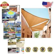 Bespoke 8' x 11' Right Triangle Sun Shade Sail - Sand Beige UV Resistant Canopy