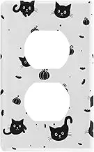 Cute Cartoon Black Cat Decorative light switch plate covers unique outlet covers and switch plates tapa para interruptor de luz 4.53" x 2.76" Toggle Switch