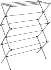 Honey-Can-Do Oversize Collapsible Clothes Drying Rack DRY-09066 Silver, 50 lbs