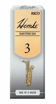 Hemke Baritone Saxophone Reeds, Strength 3.0, 5-pack