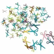 80 Grams Big Bag of Tiny Scissors Sequin Embellishment Confetti Glitter 4x7mm