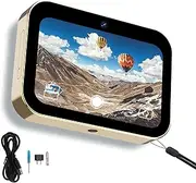 6 in 1 4K Digital Camera + Music Plyer + Video Player + Webcam + Alarm Clock + Voice Recorder, 64MP Triple Camera, 3“ Touchscreen, Night Vision, 120° Wide Angle, 3600mAh, OTG, for Teens Adults (Gold)