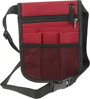 KOMBIUDA First Aid Kit Women Waist Pocket Organizer Bags for Women Outdoor Tools Apron Hip Bag Kit Cute Tools Organizer Nurse Ladies Fanny for Compartment Nursing Pouch Oxford Cloth Red