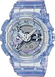 [Casio] G-Shock GMAS110VW-6A S Series Analog Digital Purple Strap Mid Size Unisex Adult Watch, Gray/Purple Dial, 49 × 45.9 × 15.8 mm