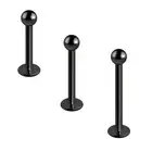 16G Flat Back Tongue Ring Labret Lip Ring Nose Studs Cartilage Earring Sold Each