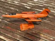Lockheed F-104 Starfighter Mahogany wood handmade scale model New in box