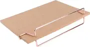 DIYEAH Cork Board Memo Board with Wooden Frame for Home and Office Rose Gold Base Easy to Mount Smooth Writing Surface for Notes and Drawings