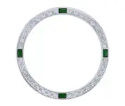 CREATED EMERALD DIAMOND BEZEL FOR 36MM ROLEX TUDOR OYSTER PRINCE DAY DATE WHITE