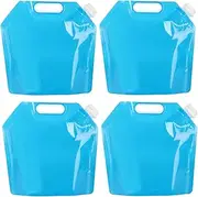 4 Pcs 5L Water Container 5L Collapsible Water Carrier, Foldable Water Storage Bottles, Camping Water Containers, Outdoor Folding Water Bags Portable for Camping Hiking Picnics BBQ Drinking Travel