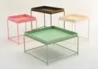 Set of 3 Elpha Steel Tray Coffee n Side Table Living Room Modern Contemporary