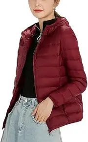 [Haitpant] Women Portable Ultra Light Down Jacket Matte Fabric Winter Feather Jacket Warm Coat Hooded Parka