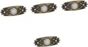 Ciieeo 4pcs Decorative Doorbell Switch Retro Design Led Lighted Wired Doorbell Button for Home