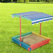 Bopeep Kids Sandbox Sand Pit Canopy Sandpit Outdoor Toy Adjustable UV Resistant