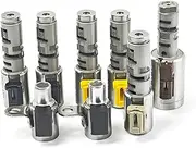 8Pcs Compatible For VW Compatible For Mini Saab Compatible For Seat Skoda 2003-2011 09G TF-60SN/TF60SN Small Large Transmission Solenoid Kit Set(09G Small Solenoid)