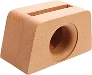 Outanaya Wooden Phone Stand with Amplifier Hole Innovative Design for Enhanced Sound Multi Functional Mobile Holder for Phones and Tablets for Desk Use