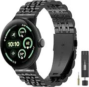[ZPJPPLX] Metal Bands for Google Pixel,Compitaple with Google Pixel 2 Stainless Steel Smartwatch Business Strap for Men Women