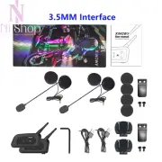 Bluetooth Motorcycle Helmet Motorbike Intercom Headset Interphone Headsets 1200M
