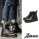 【Adonis】馬丁靴 牛皮馬丁靴/真牛皮經典時尚造型帥氣八孔馬丁靴 -男鞋 黑